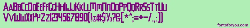 Chyelovek Font – Purple Fonts on Green Background