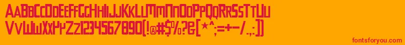 Chyelovek Font – Red Fonts on Orange Background