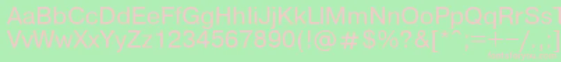 フォントPragmaticaroman – 緑の背景にピンクのフォント