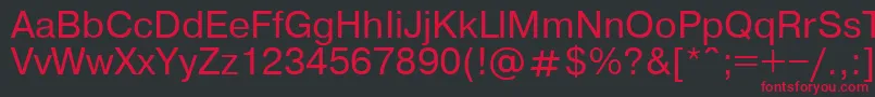 Pragmaticaroman Font – Red Fonts on Black Background