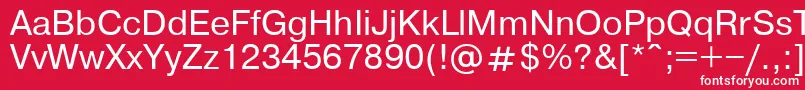 Pragmaticaroman Font – White Fonts on Red Background