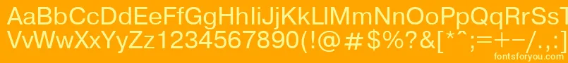 Pragmaticaroman Font – Yellow Fonts on Orange Background