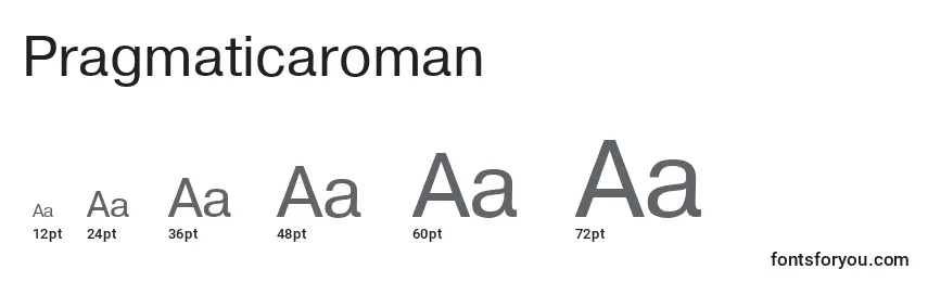 Размеры шрифта Pragmaticaroman
