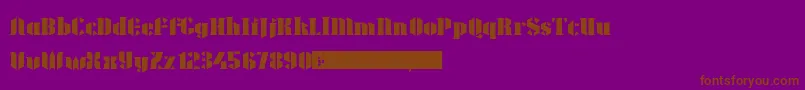 Tattedteezcanada Font – Brown Fonts on Purple Background