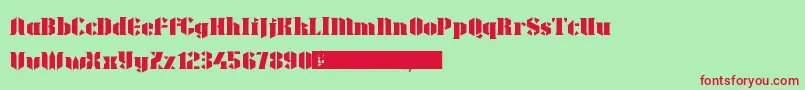 Tattedteezcanada Font – Red Fonts on Green Background