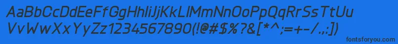 KnulBolditalic Font – Black Fonts on Blue Background