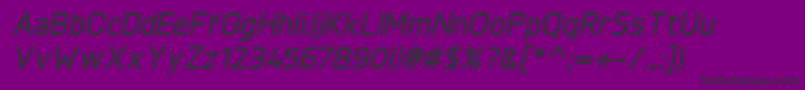 Czcionka KnulBolditalic – czarne czcionki na fioletowym tle