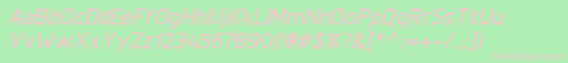 KnulBolditalic Font – Pink Fonts on Green Background