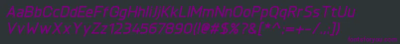 KnulBolditalic Font – Purple Fonts on Black Background
