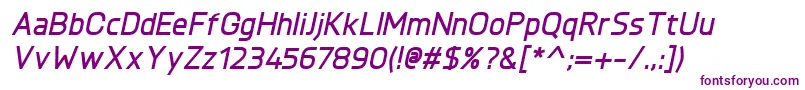 KnulBolditalic Font – Purple Fonts on White Background