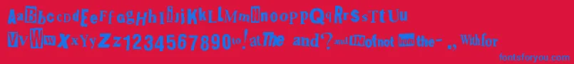 Shoplift Font – Blue Fonts on Red Background