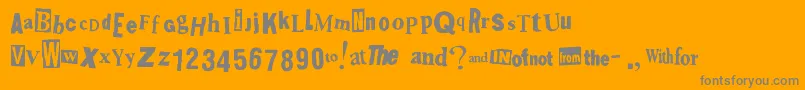 Shoplift Font – Gray Fonts on Orange Background