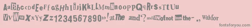 Shoplift Font – Gray Fonts on Pink Background