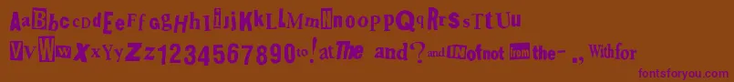 Shoplift Font – Purple Fonts on Brown Background