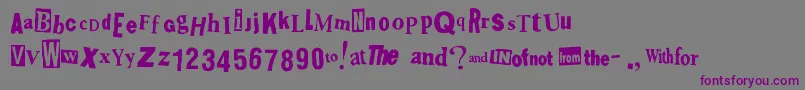 Shoplift Font – Purple Fonts on Gray Background