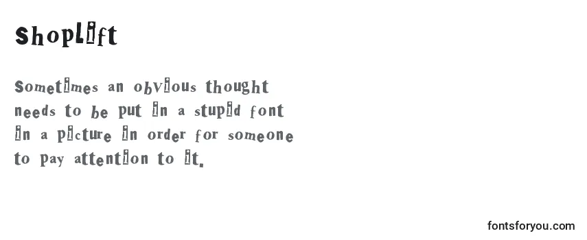 Review of the Shoplift Font