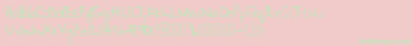 MaliniotherslightRegular Font – Green Fonts on Pink Background