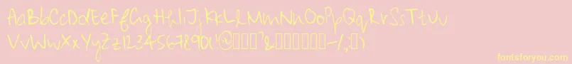 MaliniotherslightRegular Font – Yellow Fonts on Pink Background