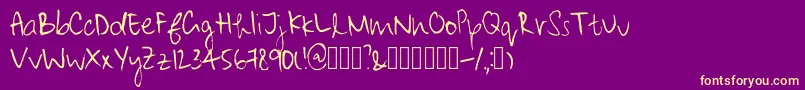 MaliniotherslightRegular Font – Yellow Fonts on Purple Background