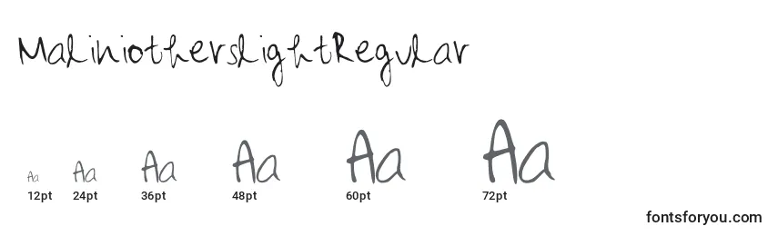 MaliniotherslightRegular Font Sizes