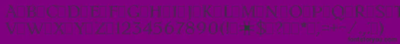 Шрифт LidiaPlain – чёрные шрифты на фиолетовом фоне