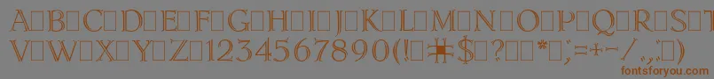 LidiaPlain Font – Brown Fonts on Gray Background