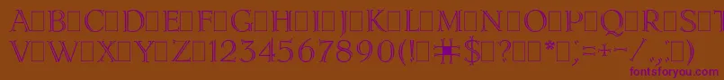 LidiaPlain Font – Purple Fonts on Brown Background