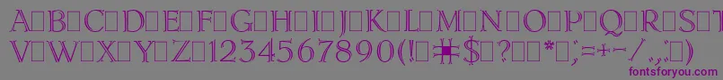 LidiaPlain Font – Purple Fonts on Gray Background