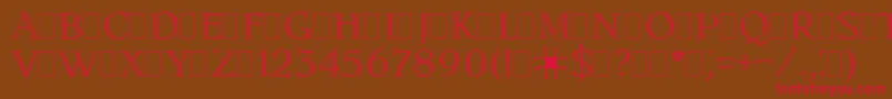 LidiaPlain Font – Red Fonts on Brown Background