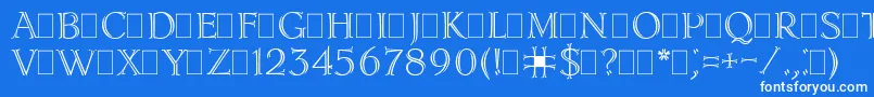 LidiaPlain Font – White Fonts on Blue Background