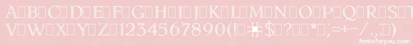 LidiaPlain Font – White Fonts on Pink Background