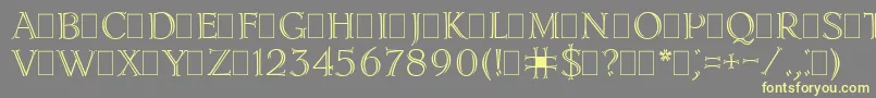Шрифт LidiaPlain – жёлтые шрифты на сером фоне