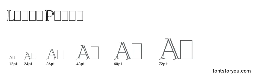 LidiaPlain Font Sizes