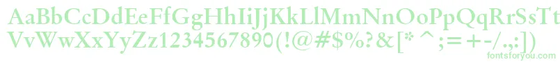 OriginalGaramondBoldBt Font – Green Fonts on White Background