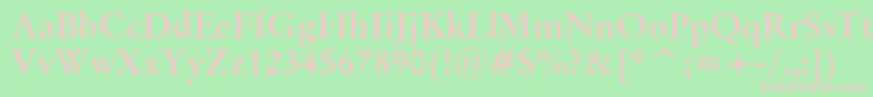 OriginalGaramondBoldBt Font – Pink Fonts on Green Background