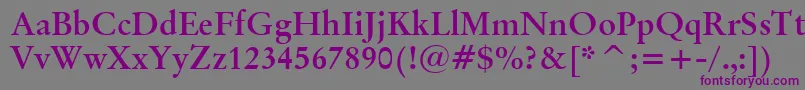 OriginalGaramondBoldBt Font – Purple Fonts on Gray Background