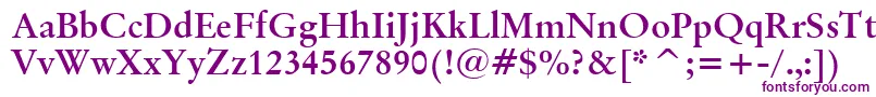 OriginalGaramondBoldBt Font – Purple Fonts on White Background