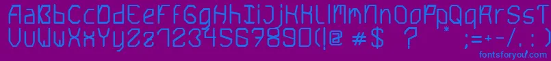 Saturn5Bold Font – Blue Fonts on Purple Background