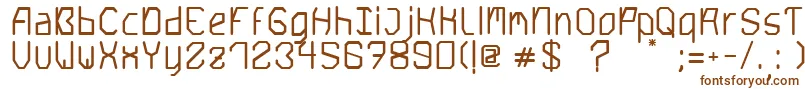 Saturn5Bold Font – Brown Fonts on White Background
