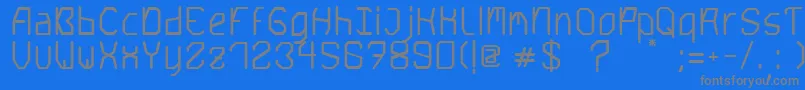 Saturn5Bold Font – Gray Fonts on Blue Background