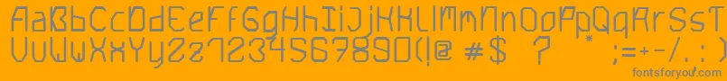 Saturn5Bold Font – Gray Fonts on Orange Background