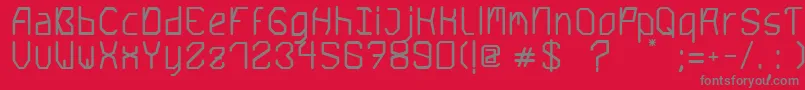 Police Saturn5Bold – polices grises sur fond rouge