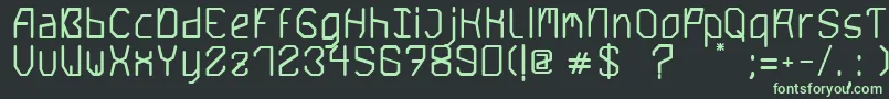 Saturn5Bold Font – Green Fonts on Black Background