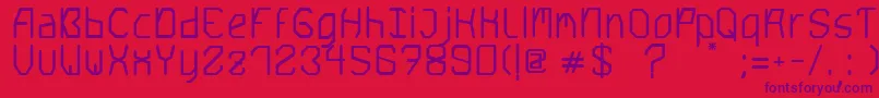Saturn5Bold Font – Purple Fonts on Red Background