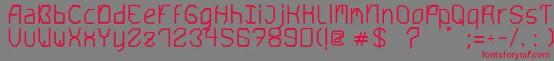 Saturn5Bold Font – Red Fonts on Gray Background