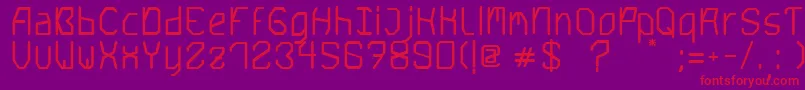 Saturn5Bold Font – Red Fonts on Purple Background