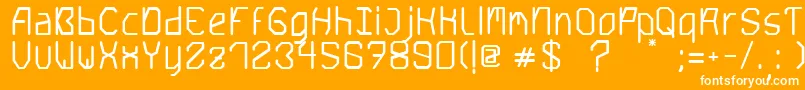 Saturn5Bold Font – White Fonts on Orange Background