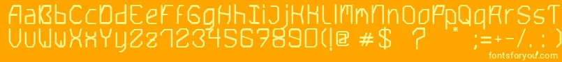 Saturn5Bold Font – Yellow Fonts on Orange Background