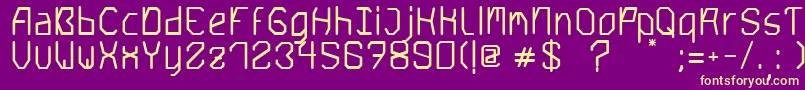 Saturn5Bold Font – Yellow Fonts on Purple Background