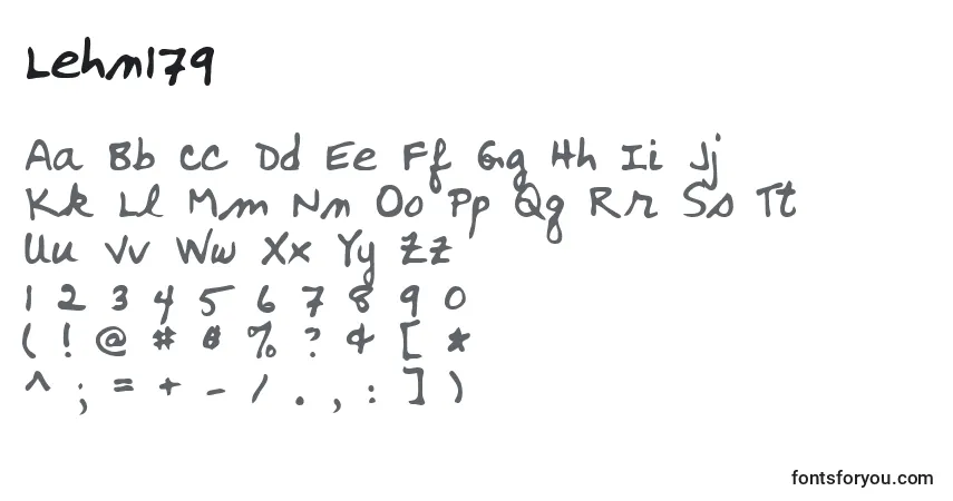 Lehn179フォント–アルファベット、数字、特殊文字